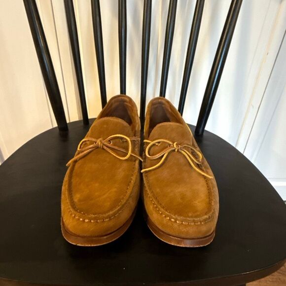 H.S. Trask suede brown loafers boat shoes size 10 - Picture 3 of 11